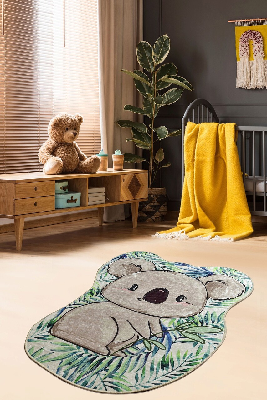 Covor pentru copii, Koala Shape, 140x190 cm, Multicolor - imagine 5